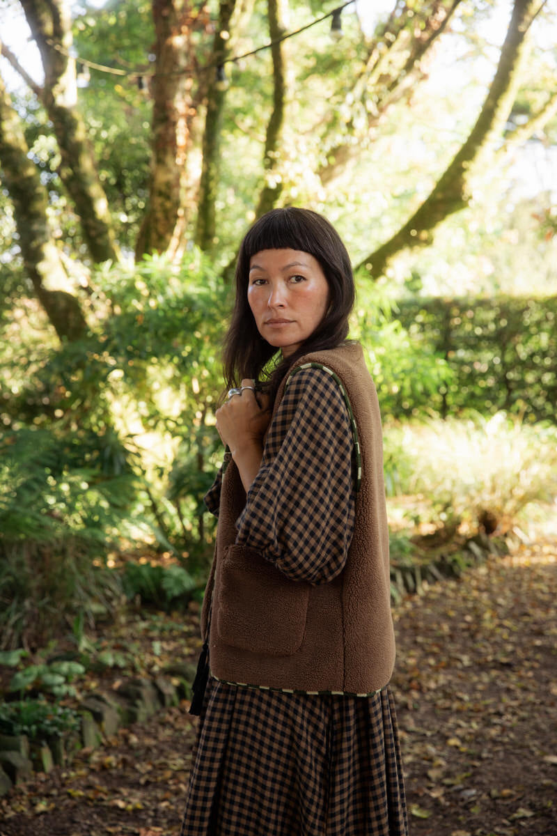 Reversible Gilet - Green Checkers