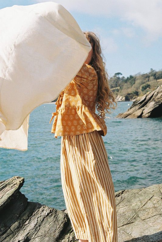 Striped Trousers - Ochre