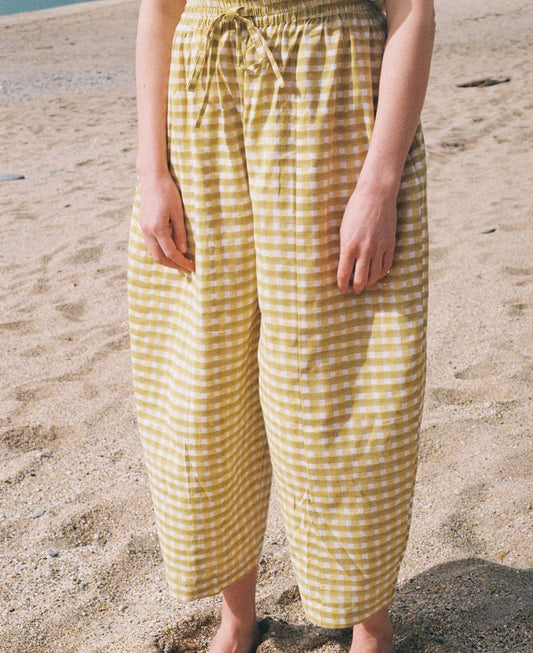 Gingham Trousers - Lemon