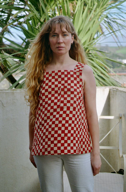 Tank Top - Red Checkers