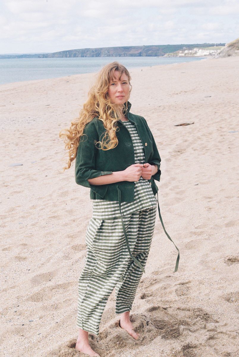 Gingham Trousers - Pea