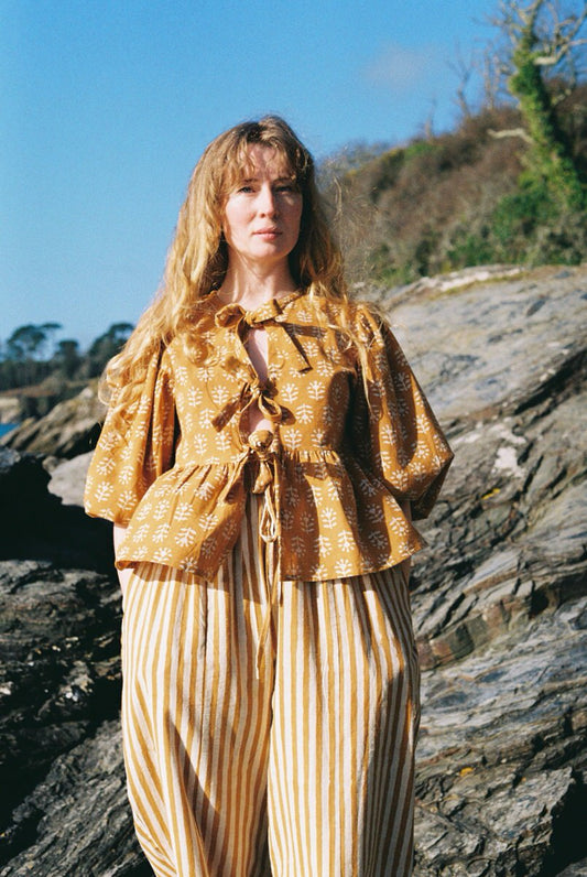 Striped Trousers - Ochre
