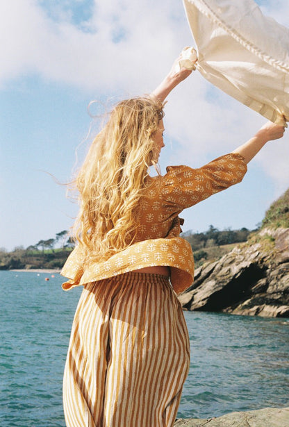 Striped Trousers - Ochre