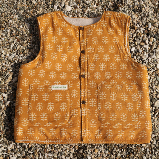 Reversible Gilet - Sunflower Dabu