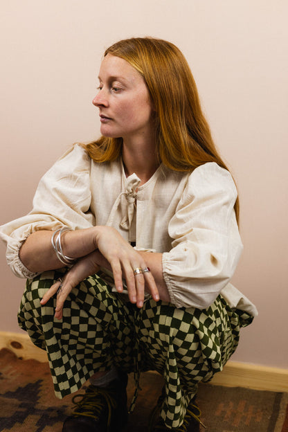 Tie Front Blouse - Wild Oat