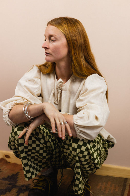 Tie Front Blouse - Wild Oat
