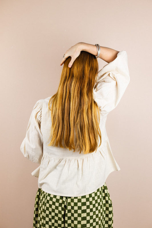 Tie Front Blouse - Wild Oat