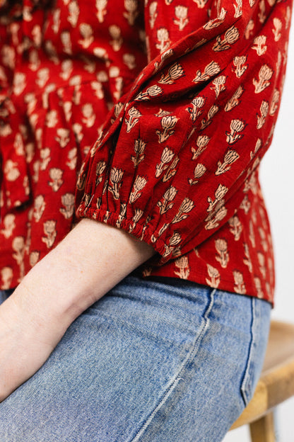Tie Front Blouse - Rose