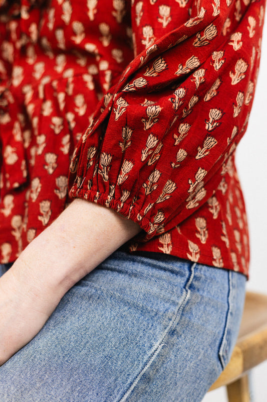 Tie Front Blouse - Rose