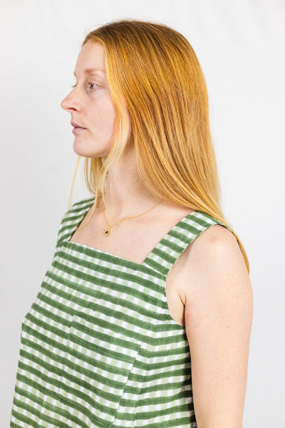 Tank Top - Gingham Pea