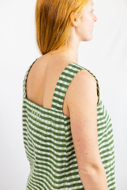 Tank Top - Gingham Pea