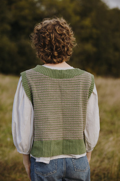 Potager's Vest - Green Crochet