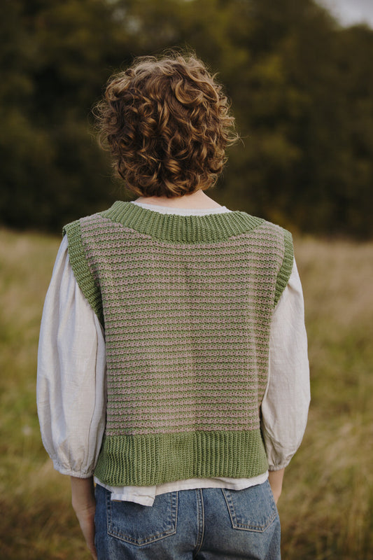 Potager's Vest - Green Crochet