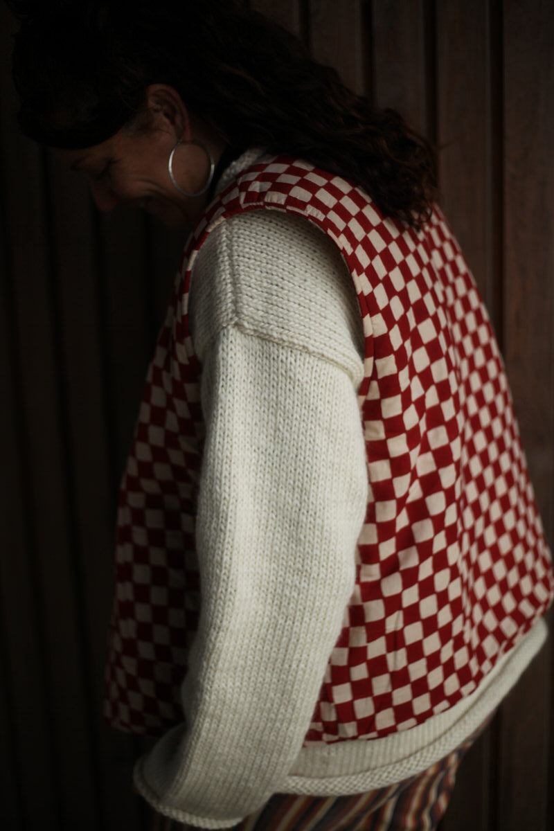 Reversible Gilet - Clay Red