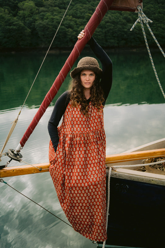 Zennor Midi Dress - Ruby