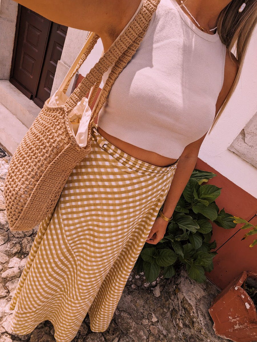 Jerica Wrap Front Maxi Skirt Butter