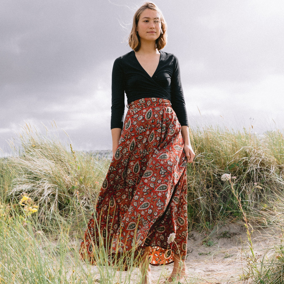Adult Wrap Skirt - Paisley main image 1