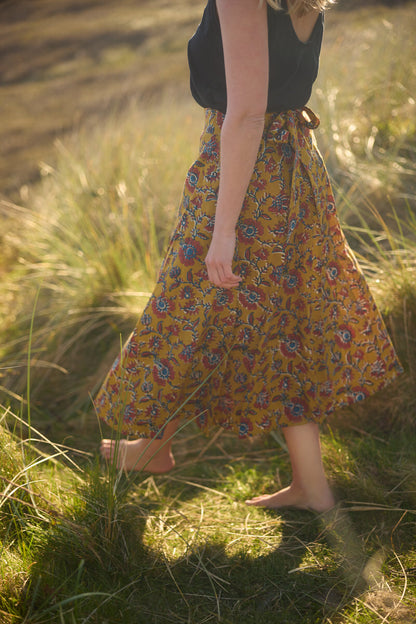 Midi Wrap Skirt - Sweet Dahlia