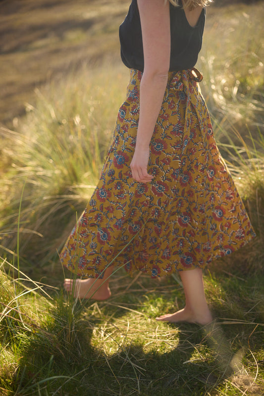 Midi Wrap Skirt - Sweet Dahlia