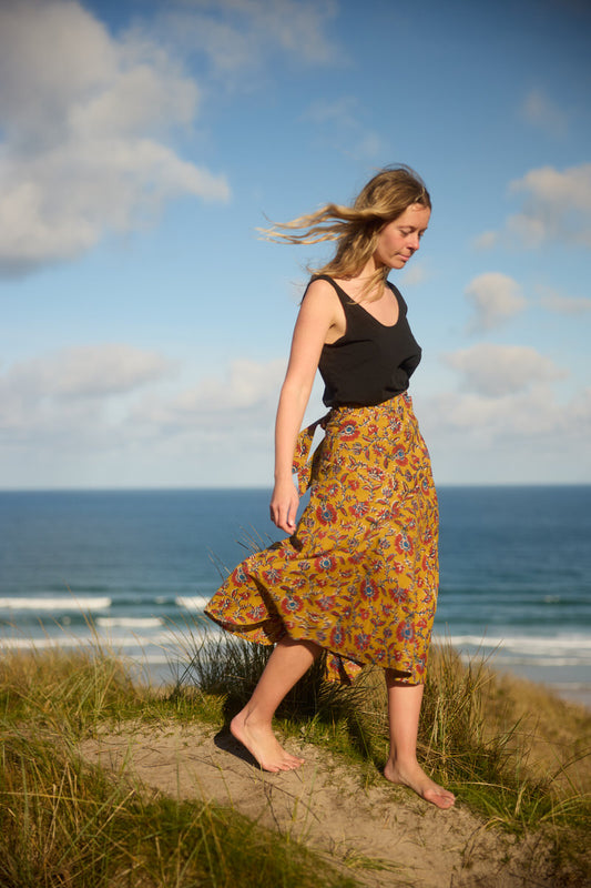 Midi Wrap Skirt - Sweet Dahlia