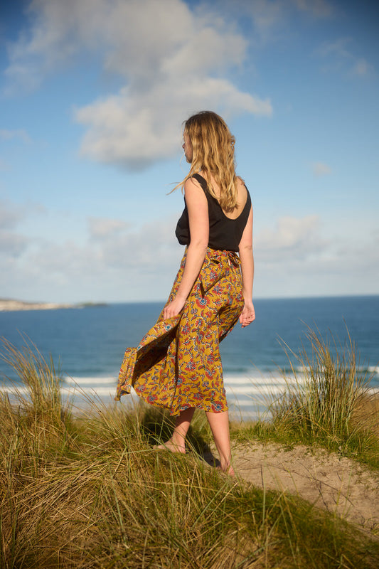 Midi Wrap Skirt - Sweet Dahlia