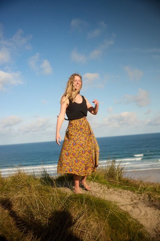Midi Wrap Skirt - Sweet Dahlia