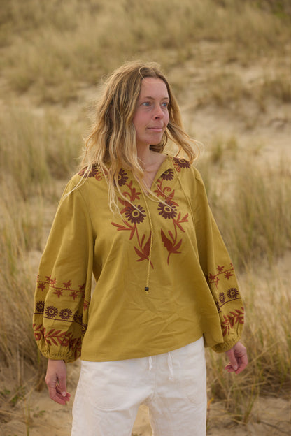 Aria Blouse - Pistachio
