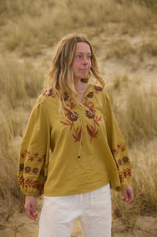 Aria Blouse - Pistachio
