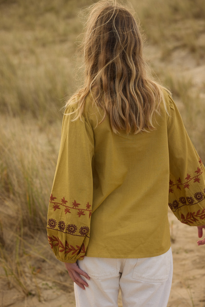 Aria Blouse - Pistachio