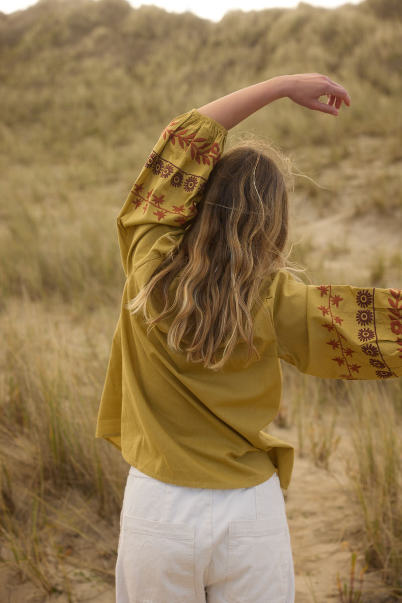 Aria Blouse - Pistachio