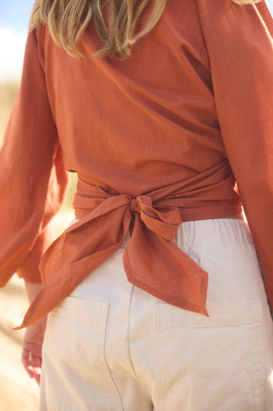 Wrap Top - Baked Clay