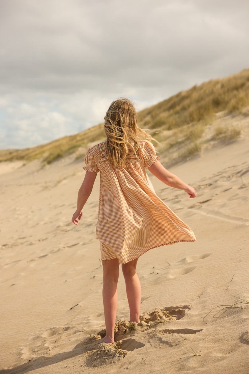Poet Mini Dress - Marigold Gingham