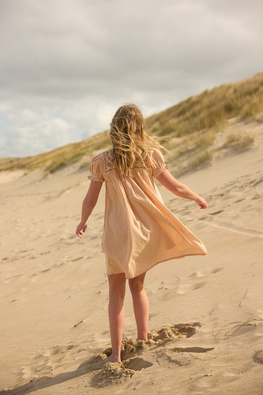 Poet Mini Dress - Marigold Gingham