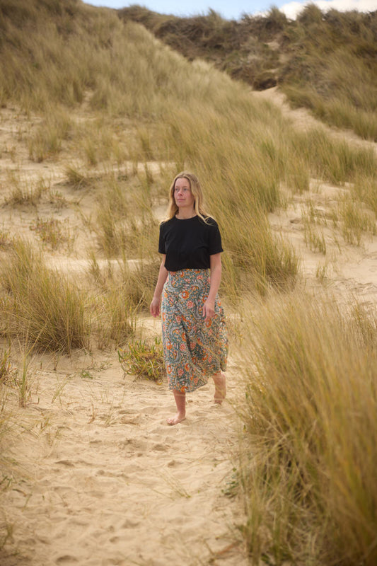 Midi Wrap Skirt - Spring Bloom