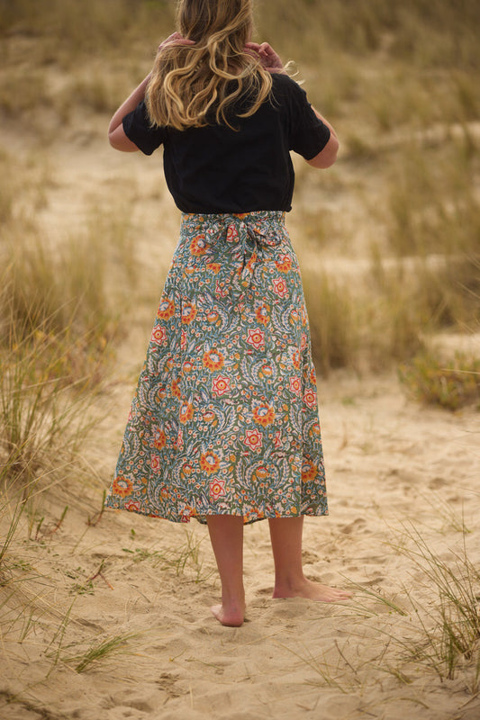 Midi Wrap Skirt - Spring Bloom