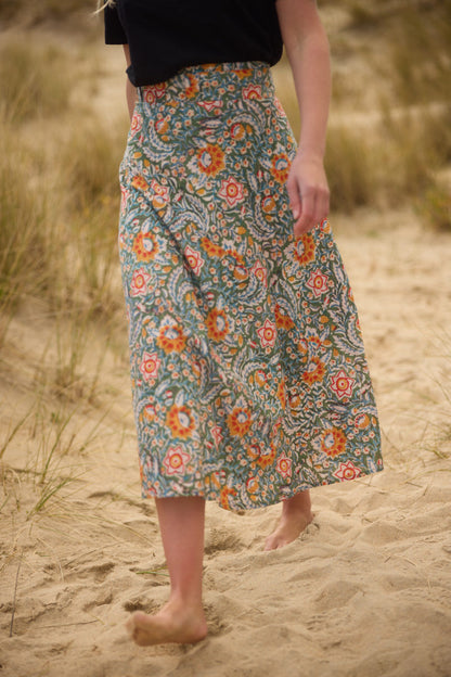 Midi Wrap Skirt - Spring Bloom