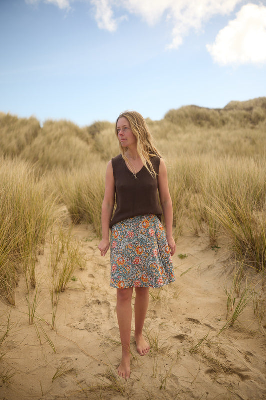 Mini Wrap Skirt - Spring Bloom