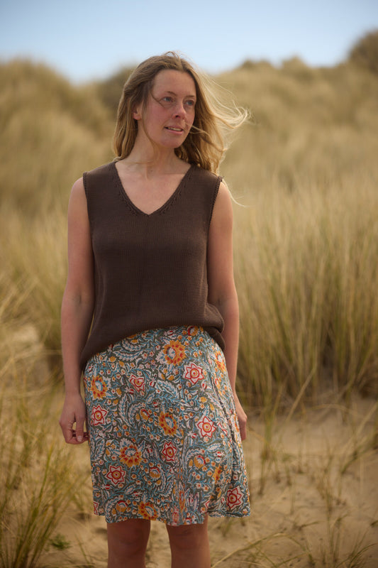 Mini Wrap Skirt - Spring Bloom