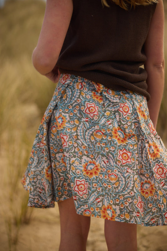 Mini Wrap Skirt - Spring Bloom