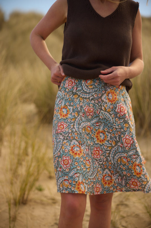 Mini Wrap Skirt - Spring Bloom