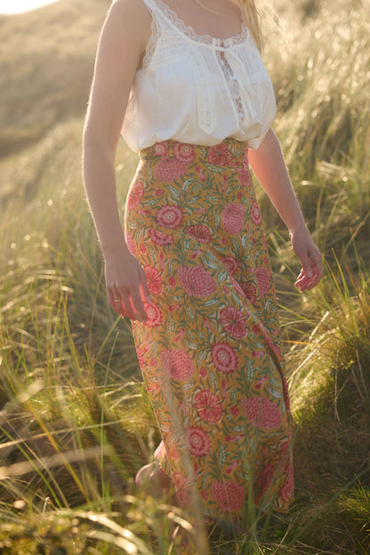 Maxi Wrap Skirt - Ochre Meadow