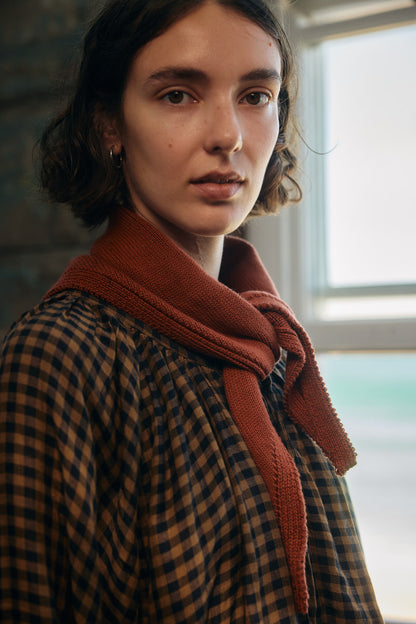 Ottilie Blouse - Chestnut Gingham