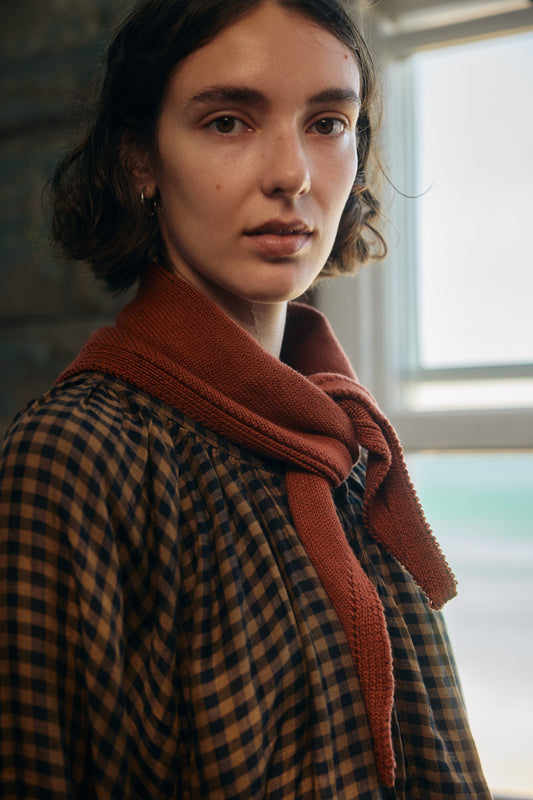 Ottilie Blouse - Chestnut Gingham