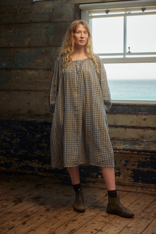 Weaver Midi Dress - Bluebell Gingham