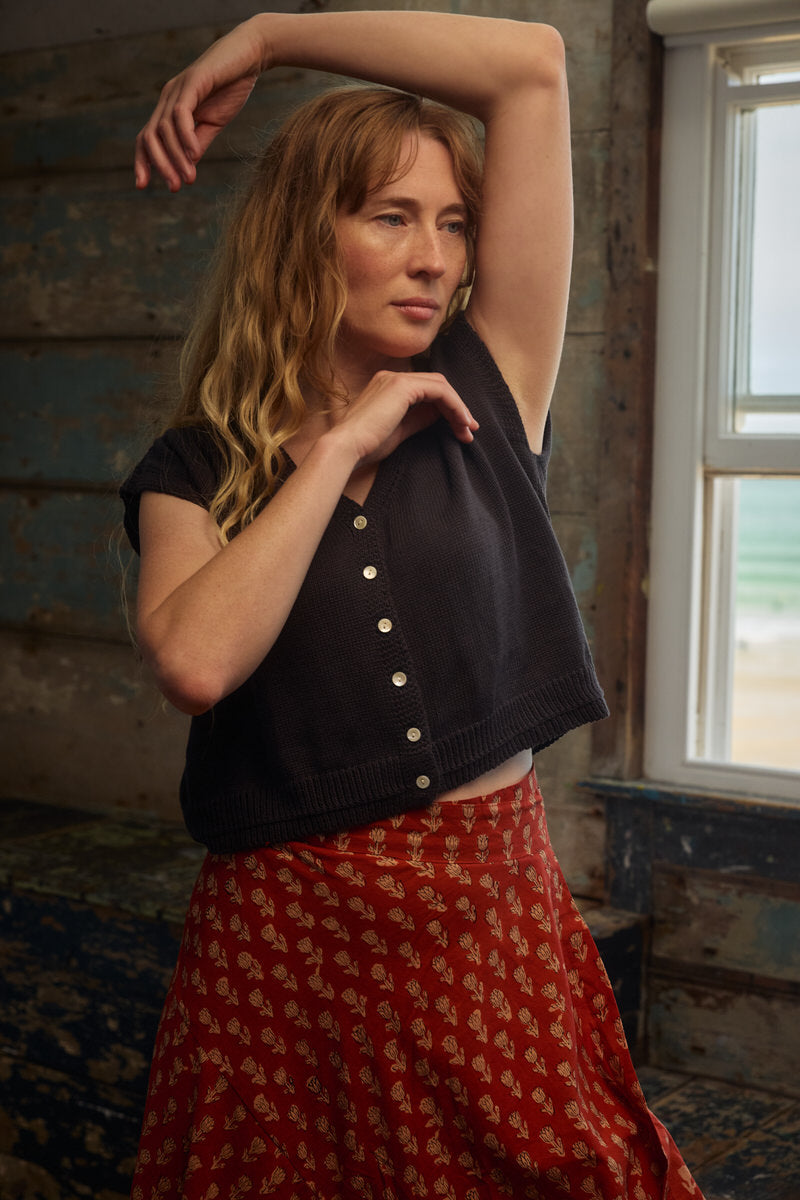 Tabby Tank - Charcoal