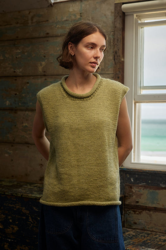 Fisherwoman's Vest - Alpaca Fennel