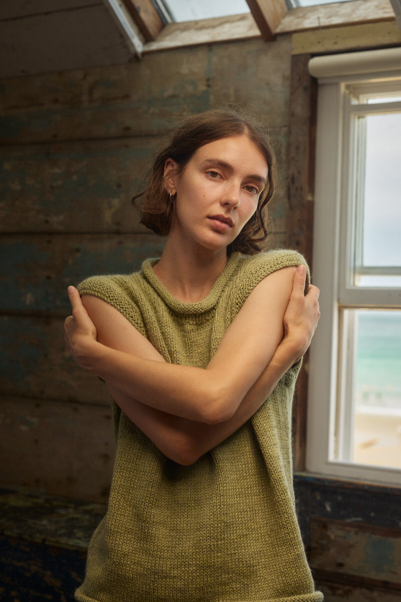 Fisherwoman's Vest - Alpaca Fennel