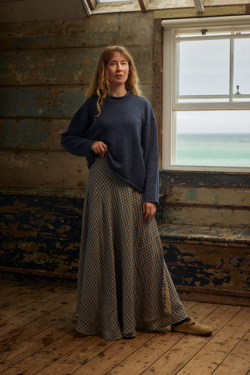 Maxi Wrap Skirt - Bluebell Gingham