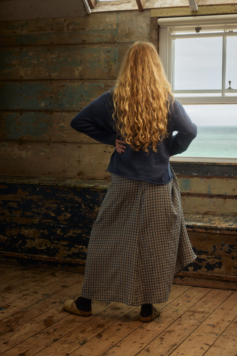Maxi Wrap Skirt - Bluebell Gingham