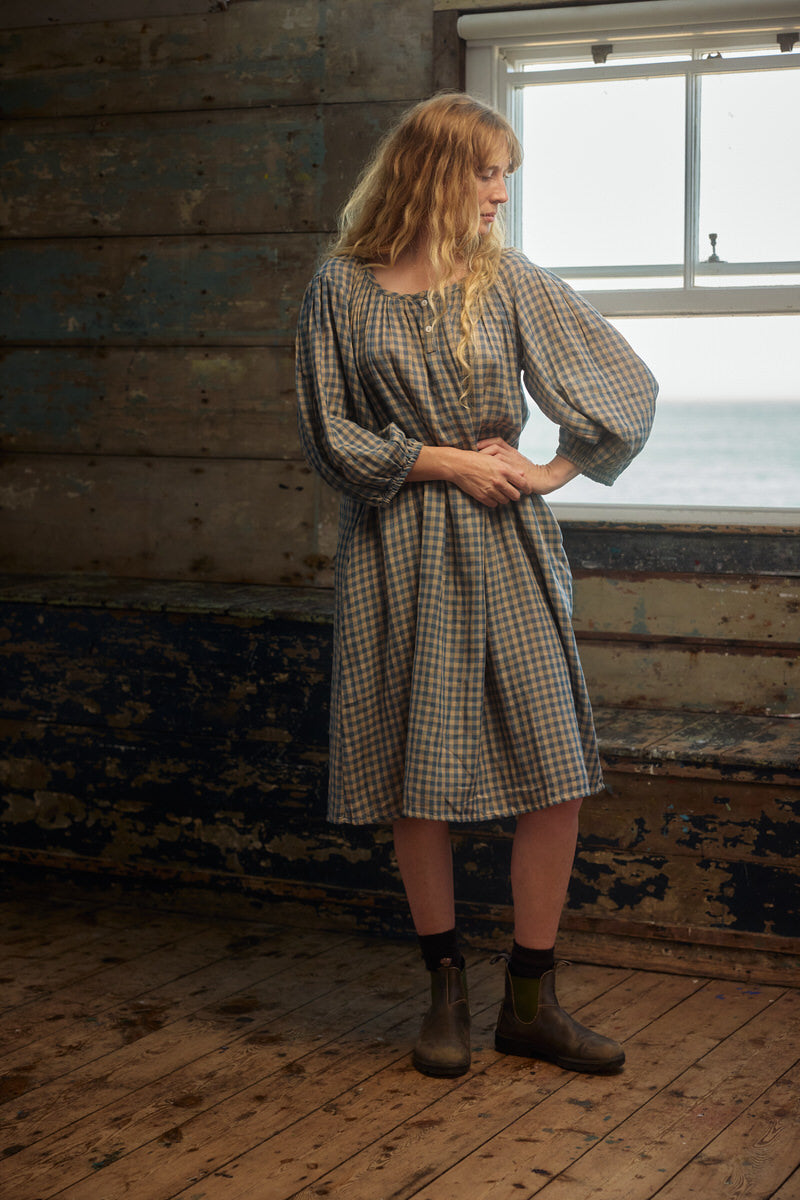 Weaver Midi Dress - Bluebell Gingham